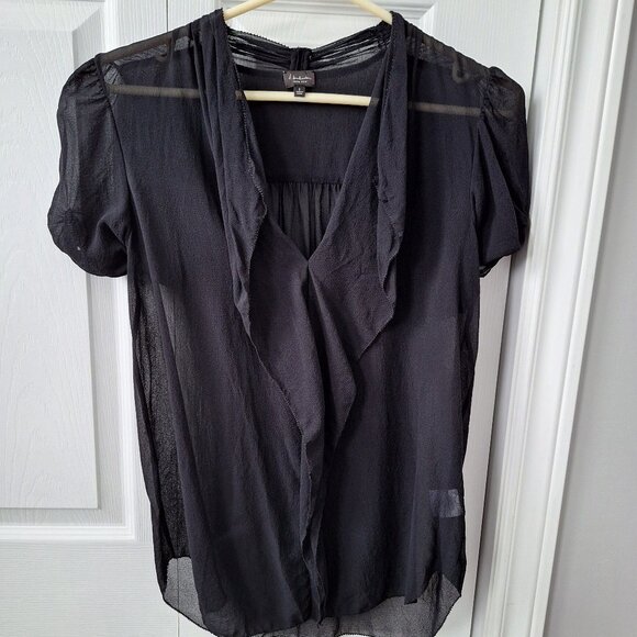 Babaton Black 100% Silk Blouse - Picture 1 of 8